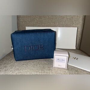 NWT Dior Blue Cosmetic Bag